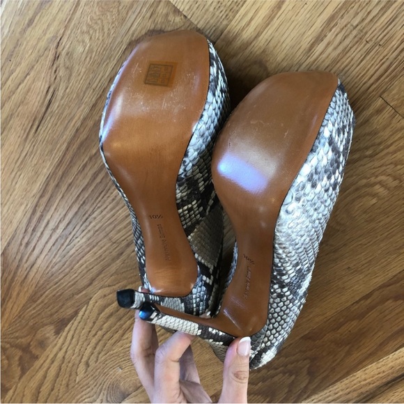 Alexandre Birman Python Peeptoe Platform Heels - Picture 4 of 7